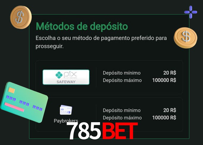O cassino 785BETbet oferece uma grande variedade de métodos de pagamento